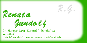 renata gundolf business card